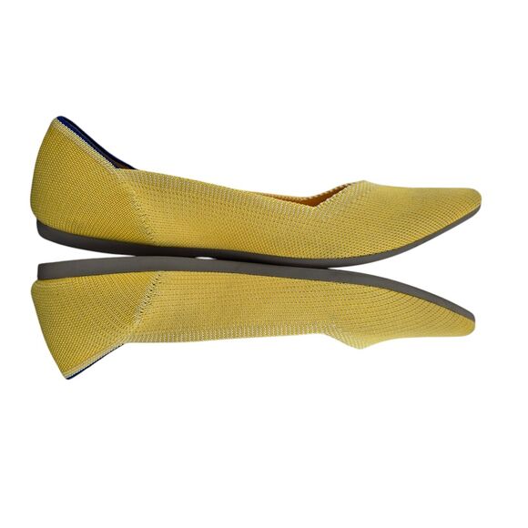 Rothy's The Point Ballet Flats Womens 8.5 Sunshine Yellow Pointed Toe Washable - Picture 7 of 11